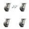 Service Caster 5 Inch Kingpinless Thermoplastic Rubber Wheel Swivel Caster Set with Swivel Lock SCC-KP30S520-TPRRF-BSL-4 - alternate 3